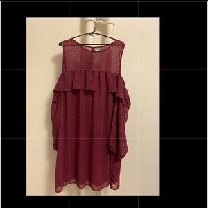 XXL Old Navy Burgundy knee length dress